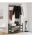 vidaXL Coat Rack with Shelf Old Wood 95 x 34 x 184 cm Engineered wood