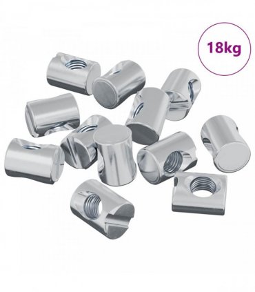 vidaXL Barrel Nuts 3462 pcs Silver M6 x 13 mm Metal