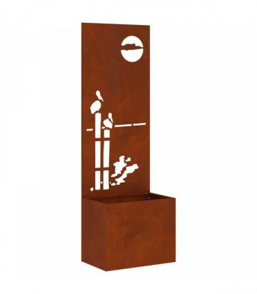 vidaXL Garden Privacy Screen Rusty 50 x 32 x 150 cm Weathering steel