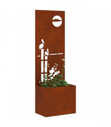 vidaXL Garden Privacy Screen Rusty 50 x 32 x 150 cm Weathering steel