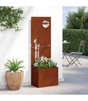 vidaXL Garden Privacy Screen Rusty 50 x 32 x 150 cm Weathering steel
