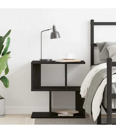 vidaXL Bedside Cabinet Black Oak 50 x 30 x 51,5 cm Engineered Wood