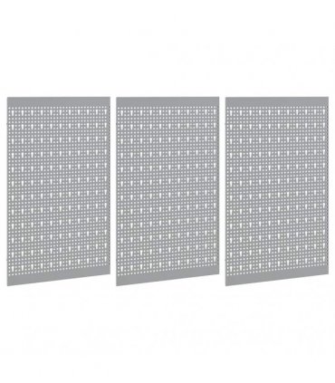 vidaXL Tool Wall Panel 3 pcs Grey 150 x 1 x 80 cm