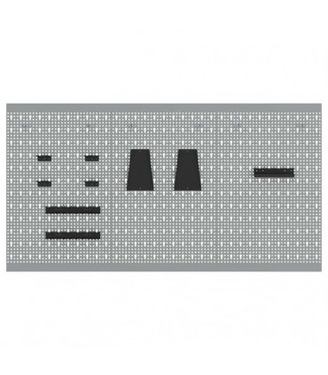 vidaXL Tool Wall Panel 3 pcs Grey 150 x 1 x 80 cm