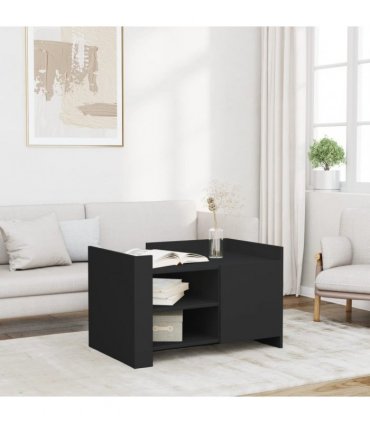 vidaXL Coffee Table Black 80x50x50 cm Engineered Wood