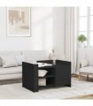 vidaXL Coffee Table Black 80x50x50 cm Engineered Wood