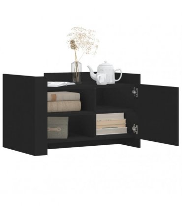 vidaXL Coffee Table Black 80x50x50 cm Engineered Wood