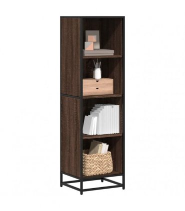 vidaXL Book Cabinet Brown Oak 40x35x139 cm Engineered Wood