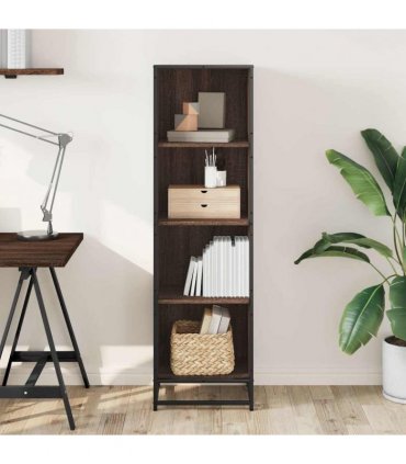 vidaXL Book Cabinet Brown Oak 40x35x139 cm Engineered Wood