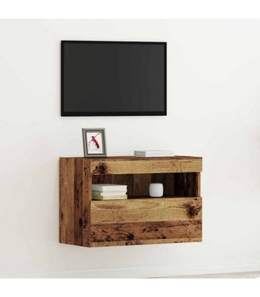 vidaXL TV Wall Cabinet Old wood 60 x 30 x 40 cm Engineered Wood