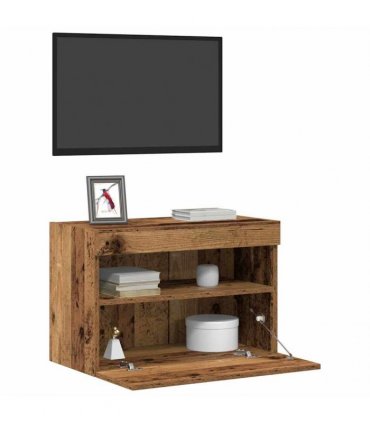 vidaXL TV Wall Cabinet Old wood 60 x 30 x 40 cm Engineered Wood