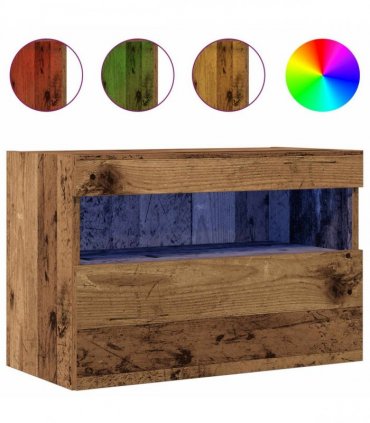 vidaXL TV Wall Cabinet Old wood 60 x 30 x 40 cm Engineered Wood