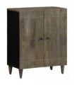 vidaXL Sideboard Light Grey 60x33.5x75 cm Solid Wood Mango