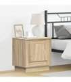 vidaXL Bedside Cabinet Sonoma Oak 44 x 34.5 x 45 cm Engineered Wood