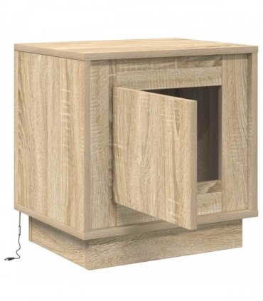 vidaXL Bedside Cabinet Sonoma Oak 44 x 34.5 x 45 cm Engineered Wood