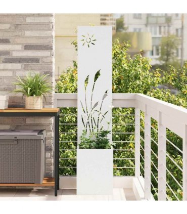 vidaXL Garden Privacy Screen White 32 x 150 cm Cold-rolled steel