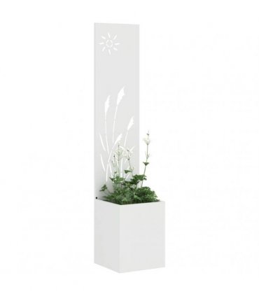 vidaXL Garden Privacy Screen White 32 x 150 cm Cold-rolled steel