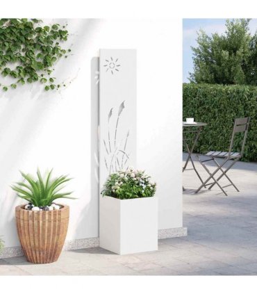 vidaXL Garden Privacy Screen White 32 x 150 cm Cold-rolled steel