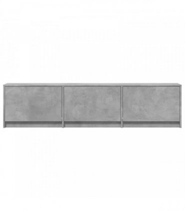 vidaXL TV Cabinet with LED Concrete 165 x 34 x 40 cm Engineered Wood