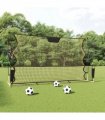 vidaXL Football Rebounder Net Black and Yellow 183x85x120 cm Polyester