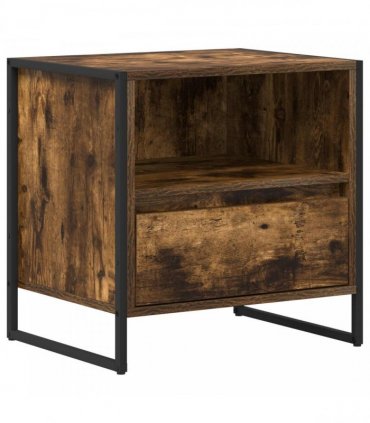 vidaXL Bedside Table 2 pcs Smoke Oak 50 x 39.5 x 50 cm Engineered Wood