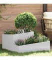 vidaXL Garden Planter Silver 80 x 80 x 50 cm Galvanised Steel