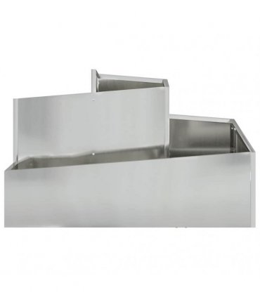 vidaXL Garden Planter Silver 80 x 80 x 50 cm Galvanised Steel