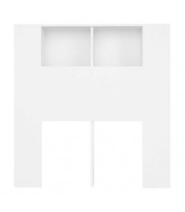 vidaXL Headboard Cabinet | White | Engineered wood | Large | Headboard Cabinet