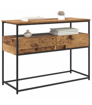 vidaXL Console Table Old Wood 100 x 40 x 75 cm Engineered Wood