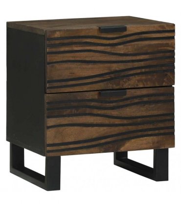 vidaXL Bedside Cabinet 2 pcs Walnut 40 x 33 x 46 cm Engineered Wood