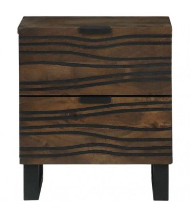 vidaXL Bedside Cabinet 2 pcs Walnut 40 x 33 x 46 cm Engineered Wood