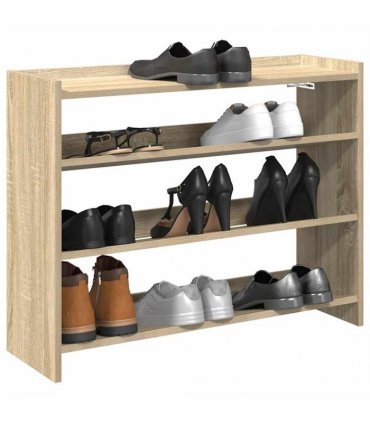 vidaXL Shoe Rack Sonoma Oak 80x25x62 cm Engineered Wood