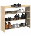 vidaXL Shoe Rack Sonoma Oak 80x25x62 cm Engineered Wood