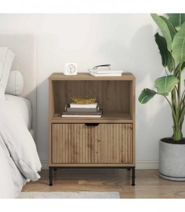 vidaXL Bedside Cabinet Artisan oak 49 x 36 x 61 cm Engineered wood