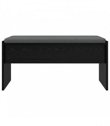 vidaXL Hall Bench with Cushion Black Oak 83 x 38 x 40 cm