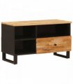 vidaXL TV Cabinet with Drawer Brown 80 x 33 x 46 cm Solid Mango Wood
