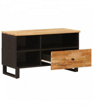 vidaXL TV Cabinet with Drawer Brown 80 x 33 x 46 cm Solid Mango Wood