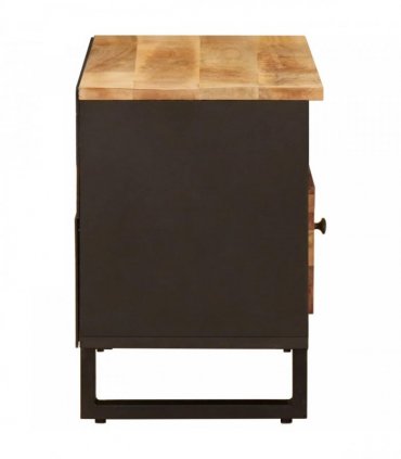 vidaXL TV Cabinet with Drawer Brown 80 x 33 x 46 cm Solid Mango Wood