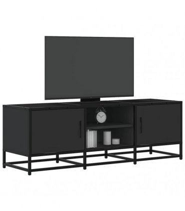 vidaXL TV Cabinet Black 120x35x41 cm Engineered Wood and Metal