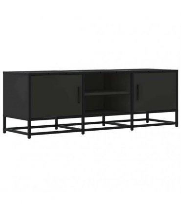 vidaXL TV Cabinet Black 120x35x41 cm Engineered Wood and Metal