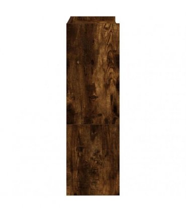 vidaXL Shoe Rack Smoked Oak 60x25x81 cm Engineered Wood