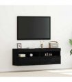 vidaXL TV Wall Cabinet Black oak 60 x 30 x 40 cm Engineered wood