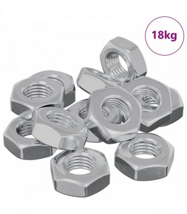 vidaXL Hex Nut 3600 pcs Silver Metal