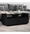 vidaXL Coffee Table | Black | Engineered wood | 90 cm x 49 cm x 40 cm