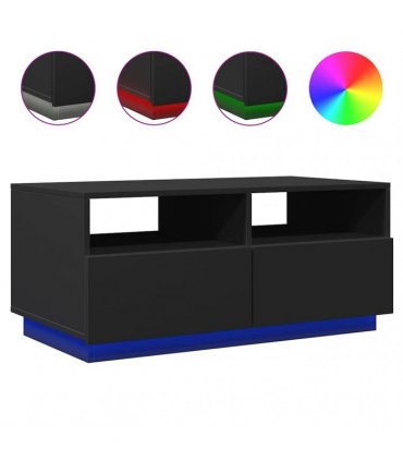 vidaXL Coffee Table | Black | Engineered wood | 90 cm x 49 cm x 40 cm