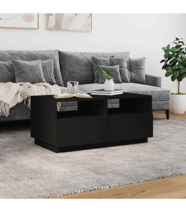 vidaXL Coffee Table | Black | Engineered wood | 90 cm x 49 cm x 40 cm