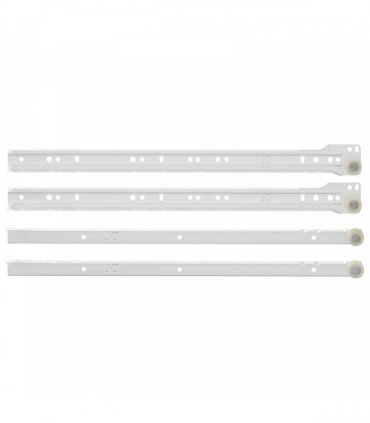 vidaXL Drawer Slide 55 pcs White Steel
