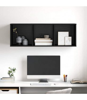 vidaXL TV Cabinet Set Black Oak 37 x 37 x 107 cm Engineered Wood