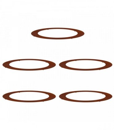 vidaXL suitable for Flat Tree Rings 5 pcs Brown Ø90 / 120 cm