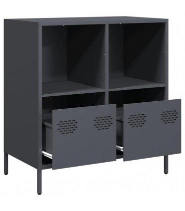 vidaXL Sideboard Anthracite 68x39x73.5 cm Cold-rolled Steel